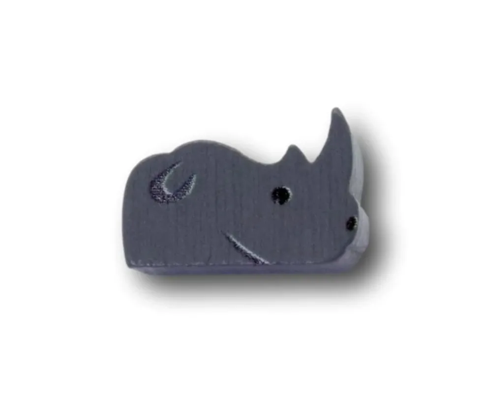 Pion tête de Rhinocéros en bois 15 x 15 x 10 mm