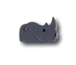 Pion tête de Rhinocéros en bois 15 x 15 x 10 mm