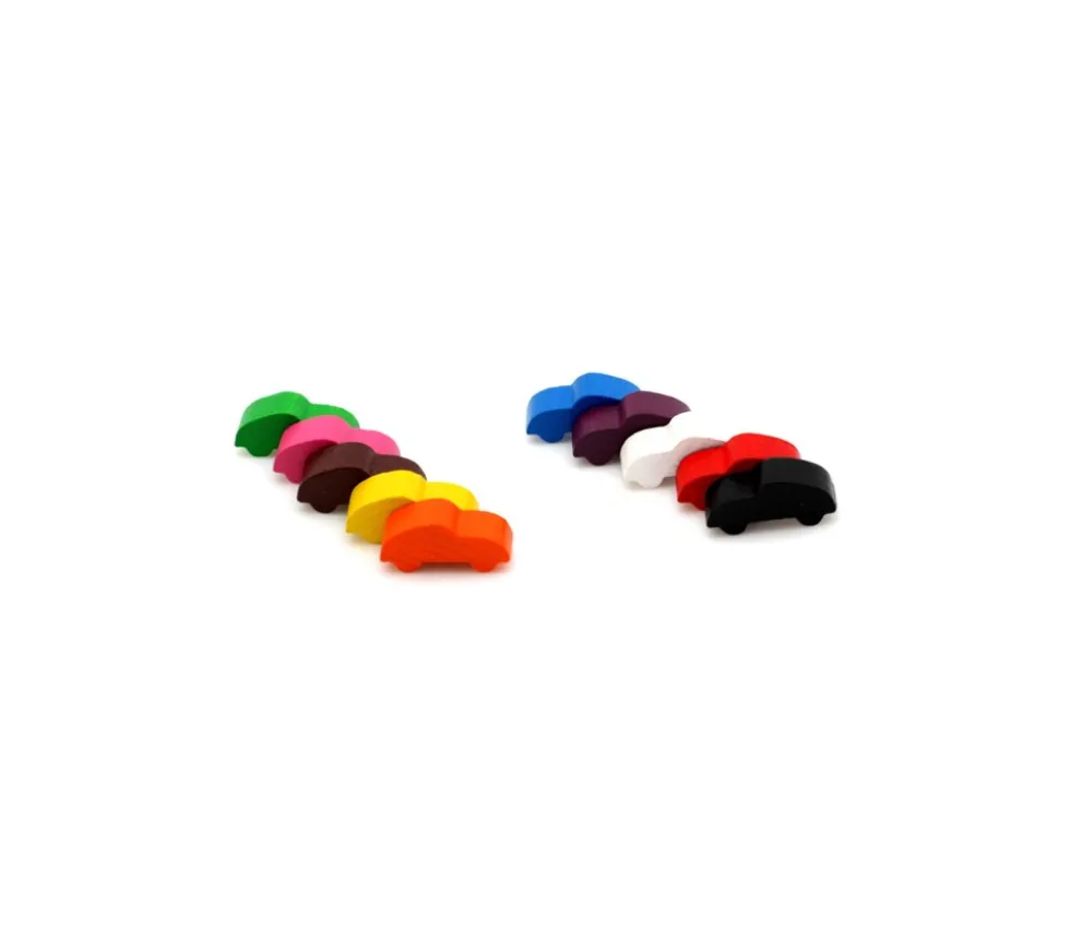 Pion voiture colorée pour jeu 25 x 11 x 8 mm à l'unité