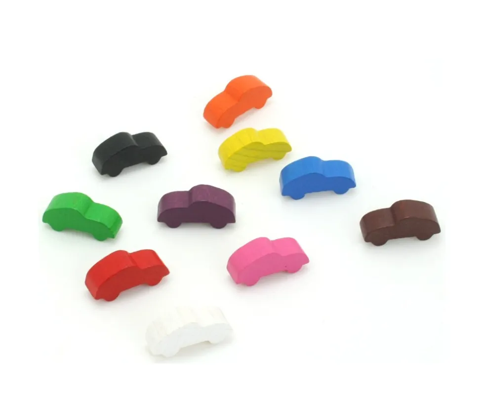 Pion voiture colorée pour jeu 25 x 11 x 8 mm à l'unité