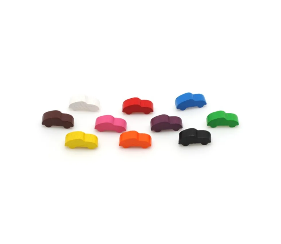Pion voiture colorée pour jeu 25 x 11 x 8 mm à l'unité