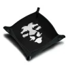 Piste de dés noire motif Lion Blanc 21 cm