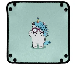 Piste de dés souple licorne 21x 21 cm