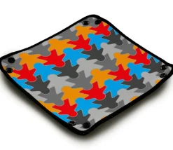 Piste de dés souples meeples multicolores 21 cm x 21cm