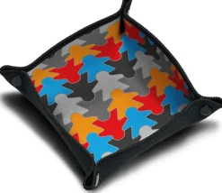 Piste de dés souples meeples multicolores 21 cm x 21cm