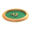 Piste dés en bois ronde de 30 cm avec 6 dés bois
