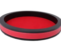Piste dés rouge et noire de 30 cm avec 5 dés