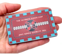 Plaque céramique rouge poker valeur 1000000 - 40 gr