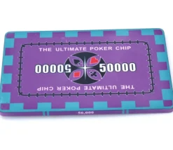 Plaque céramique violet valeur 50000 pour poker 40 gr