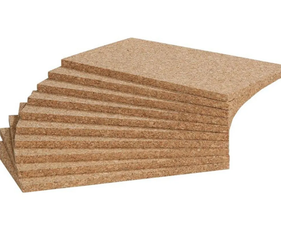 10 Plaques de liège de 15 x 25 cm