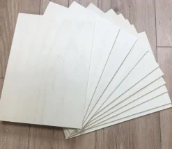10 Plaques fines en bois contreplaqué 33 x 24 cm