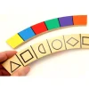 Plaquette bois couleurs et formes 20 x 3 x 0.5 cm