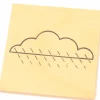 Plaquette nuage de 6,9 cm en bois