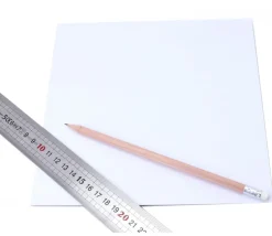 Plateau blanc rigide carré 20 x 20 cm neutre