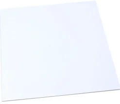 Plateau blanc rigide carré 20 x 20 cm neutre