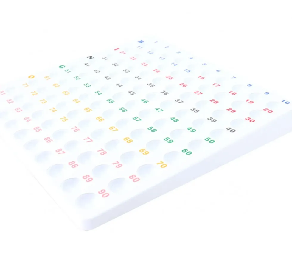 Plateau 1 à 90 contrôle tirage loto Grand modèle pour boules 22 mm (sans boules)