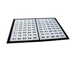 Plateau pliable contrôle loto tirage jetons 1 à 90