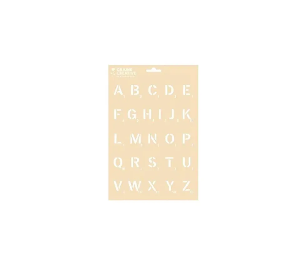 Pochoir lettres alphabet type Scrabble - 2.2 cm hauteur lettre