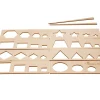 8 pochoirs traçages formes géométriques en bois