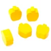 Pomme en bois jaune or de 16x18x8 mm