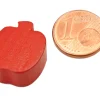 Pomme en bois rouge de 16x18x8 mm