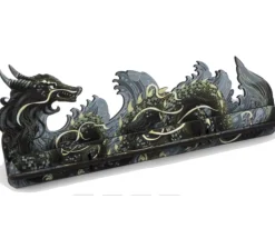 Porte cartes dragon noir 21 cm