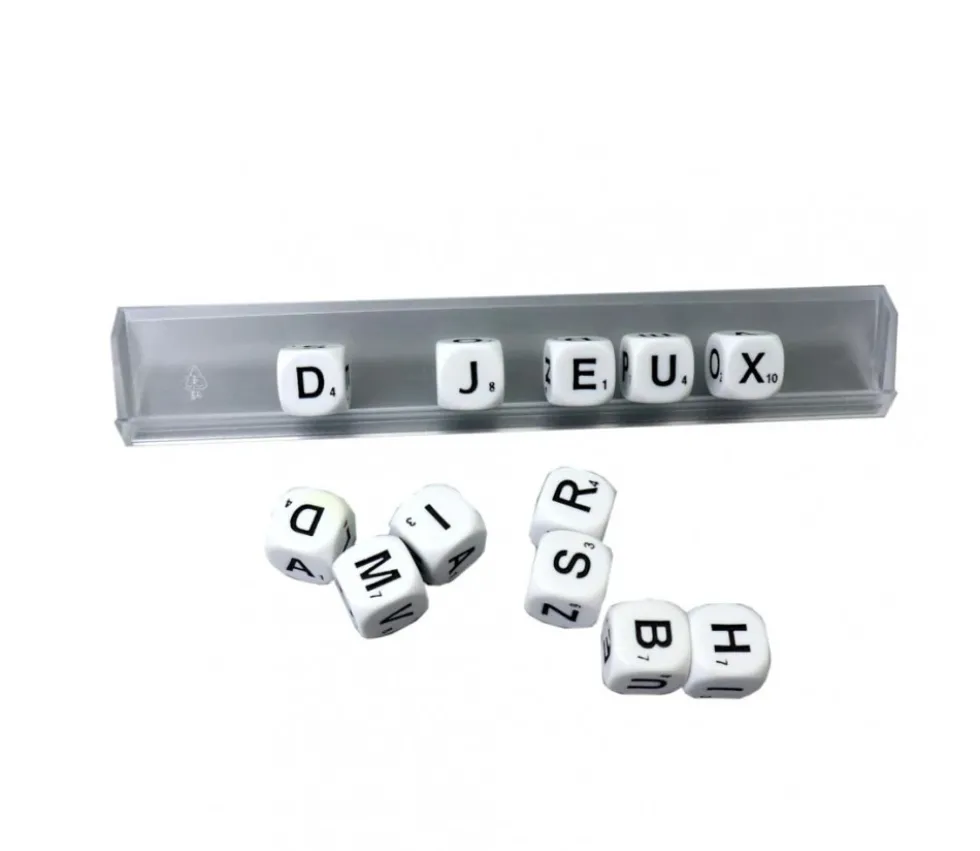 Portes lettres ou jetons rummy, scrabble en plastique transparent chevalet