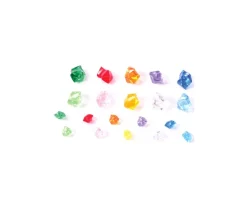 500 pépites colorées imitation pierres précieuses gemmes