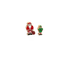 Père Noël en bois 105 x 74 x 25 mm personnage jeu