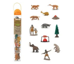 Préhistoire : set 12 figurines livrées avec tube de rangement