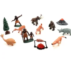 Préhistoire : set 12 figurines livrées avec tube de rangement