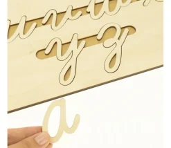 Puzzle Alphabet - lettres cursives en bois