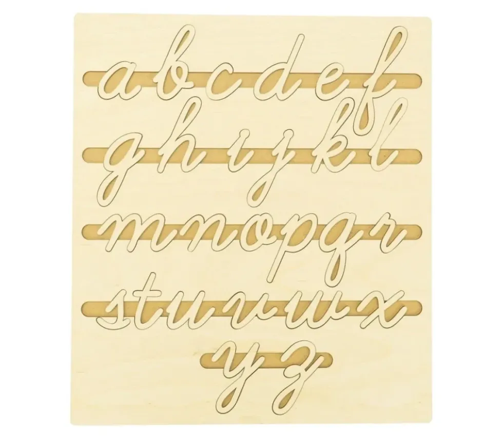 Puzzle Alphabet - lettres cursives en bois