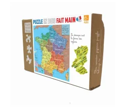 Puzzle bois Carte de France Régions 24 pièces