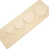 Puzzle bois naturel 5 ronds - plateau 33 x 21 cm