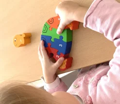 Puzzle bois tortue 1 à 5 - commerce équitable