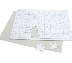 Puzzle carton blanc 54 pièces à personnaliser 24 x 16 cm