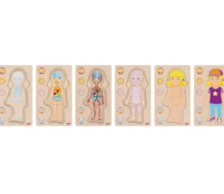 Puzzle corps Humain fille - 5 puzzles bois à étage anatomie