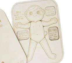 Puzzle éducatif en bois Le corps humain : muscle, squelette et organes