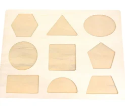 Puzzle en bois 9 formes géométriques