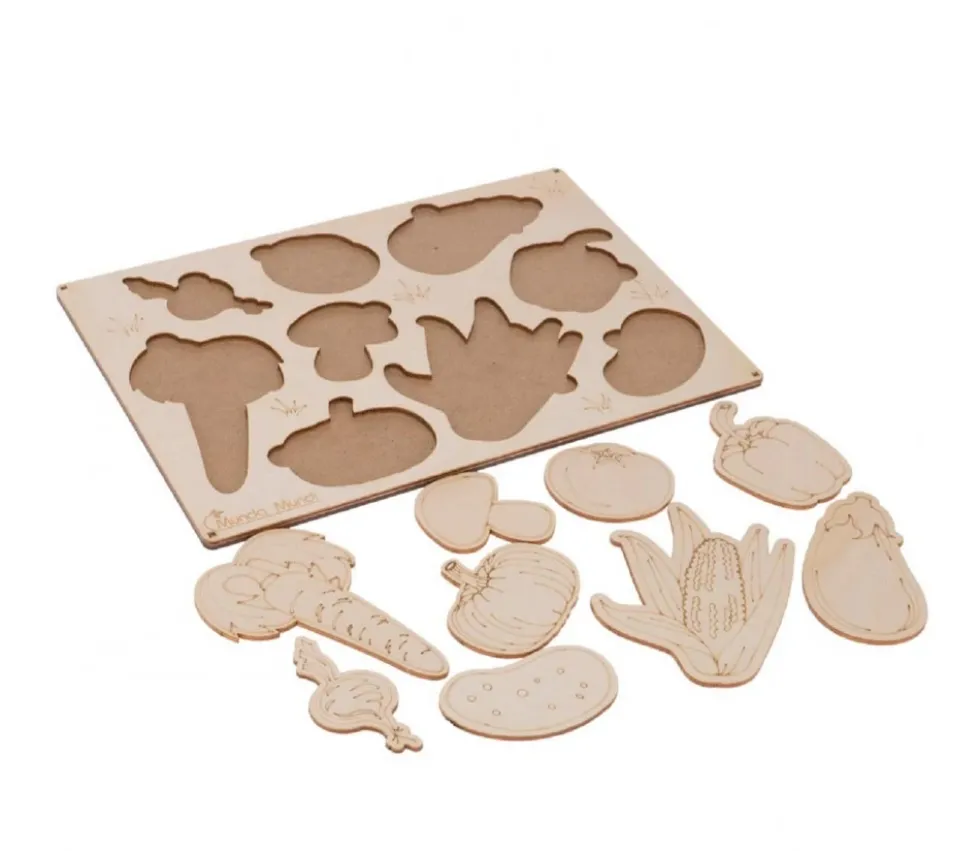 Puzzle en bois légumes - 9 pièces