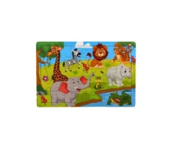Puzzle en bois 30 pièces animaux sauvages