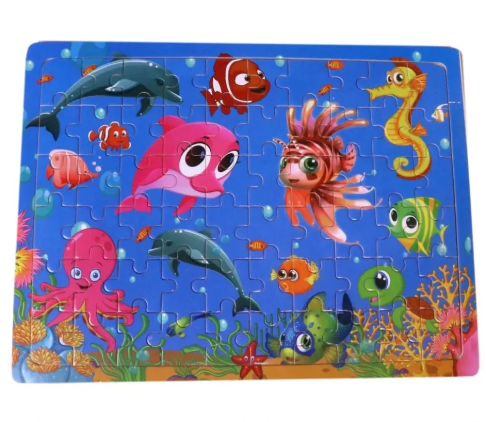 Puzzle en bois 60 pièces - thème marin