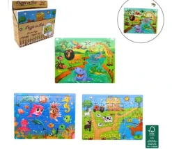 Puzzle en bois 60 pièces - thème marin