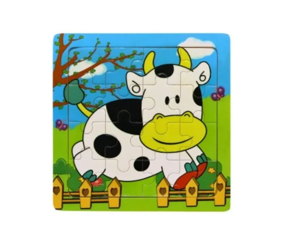 Puzzle en bois 16 pièces vache