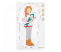 Puzzle J'attends un bébé en bois - grossesse : 9 mois dans le ventre
