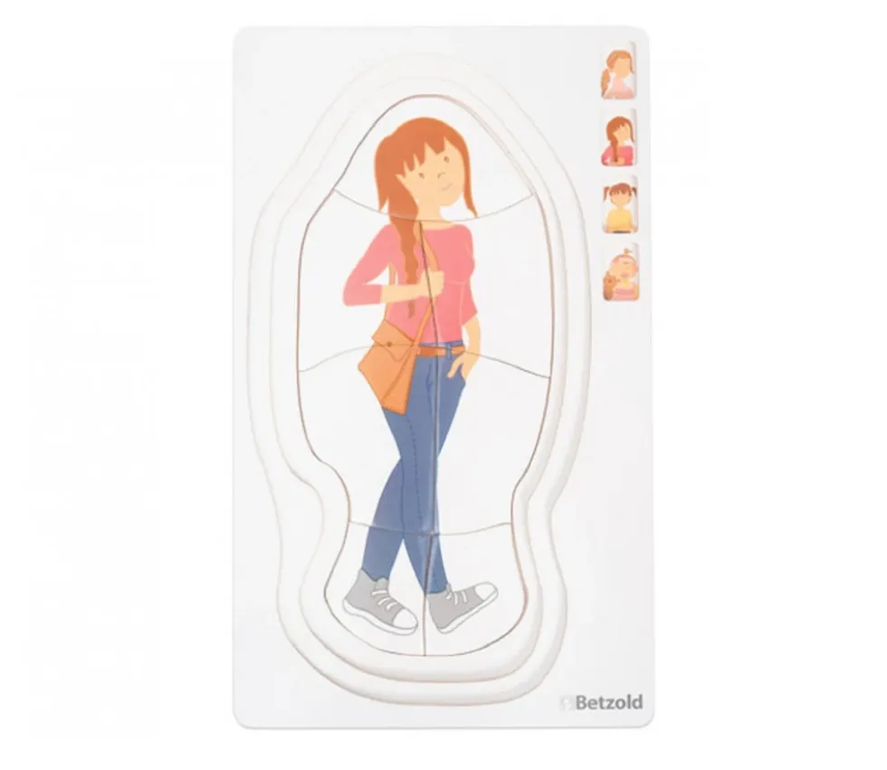 Puzzle je grandis "Fille" - 4 étages - 28 pièces en bois