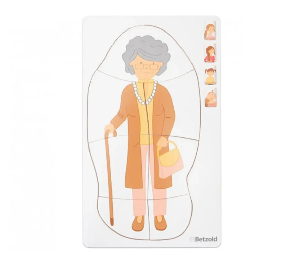 Puzzle je grandis "Fille" - 4 étages - 28 pièces en bois