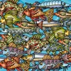 Puzzle Poissons 12.5 cm - 72 pièces Curiosi