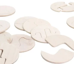 24 Puzzles bois de 2 demi-formes à assembler